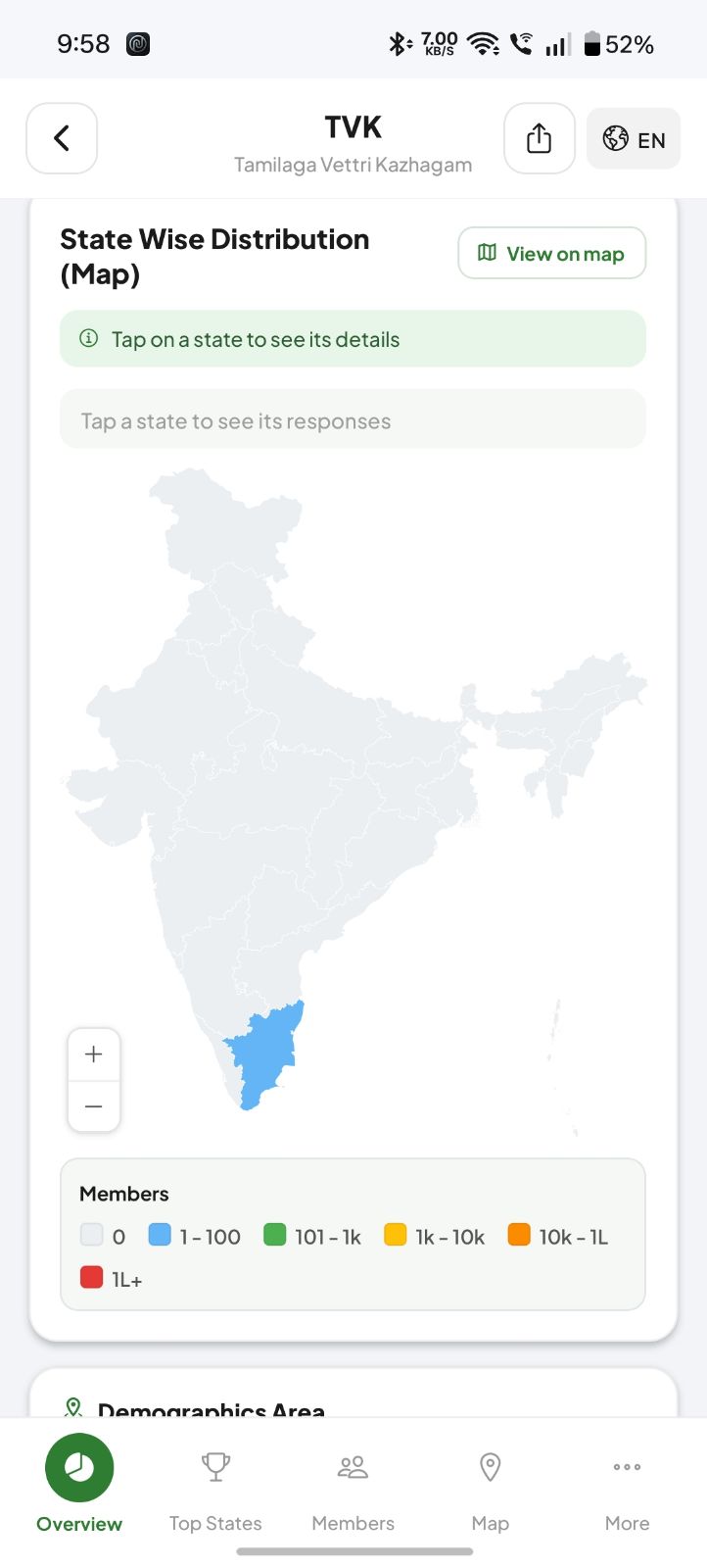 APOPA app — state-by-state political analytics